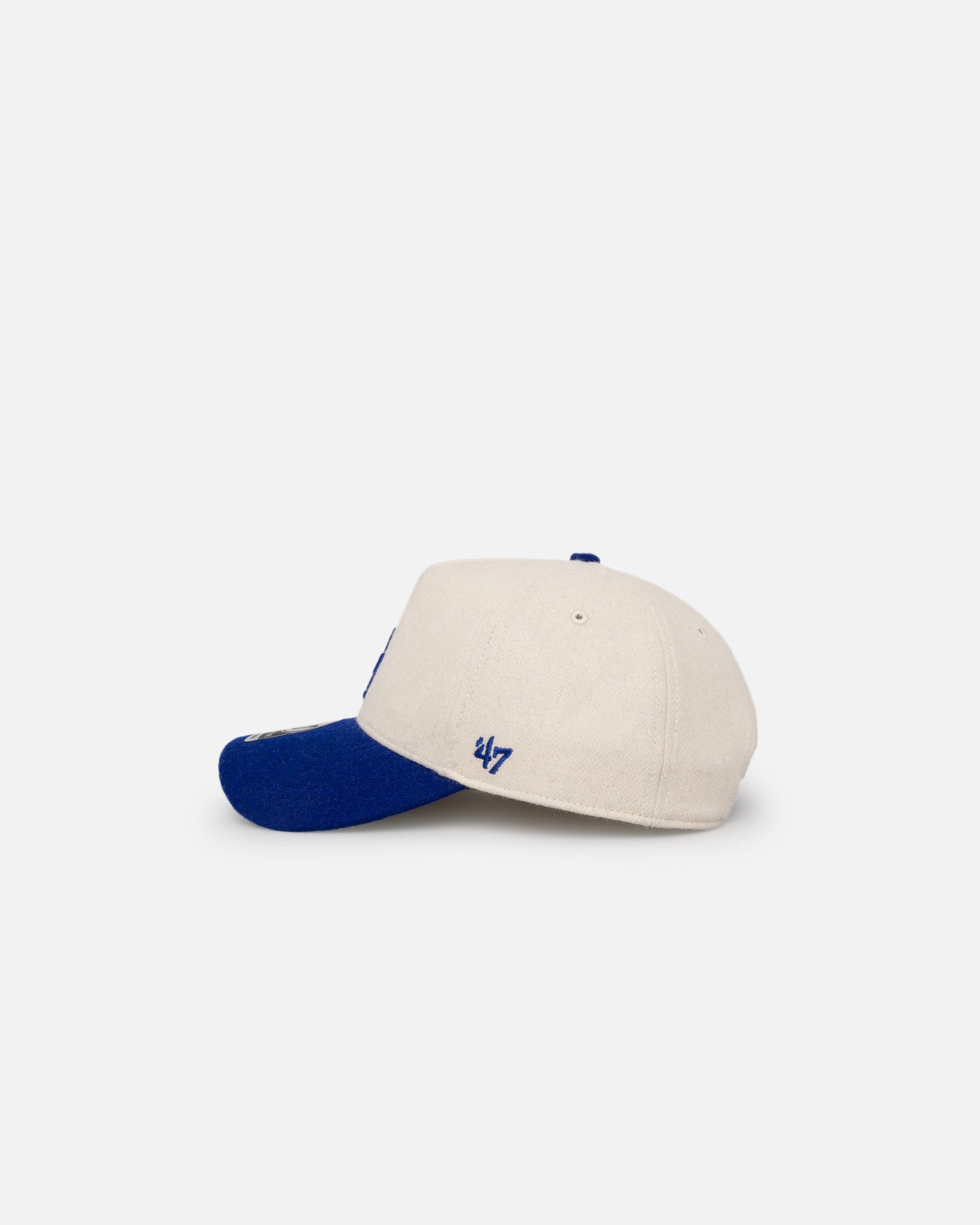 47 Brand Los Angeles Dodgers 'Wooly Offside DT' Snapback Hat - Natural/Royal Blue Adjustable Baseball Cap for Men & Women - Perfect for Game Day, Sports Events & Streetwear Fashion
