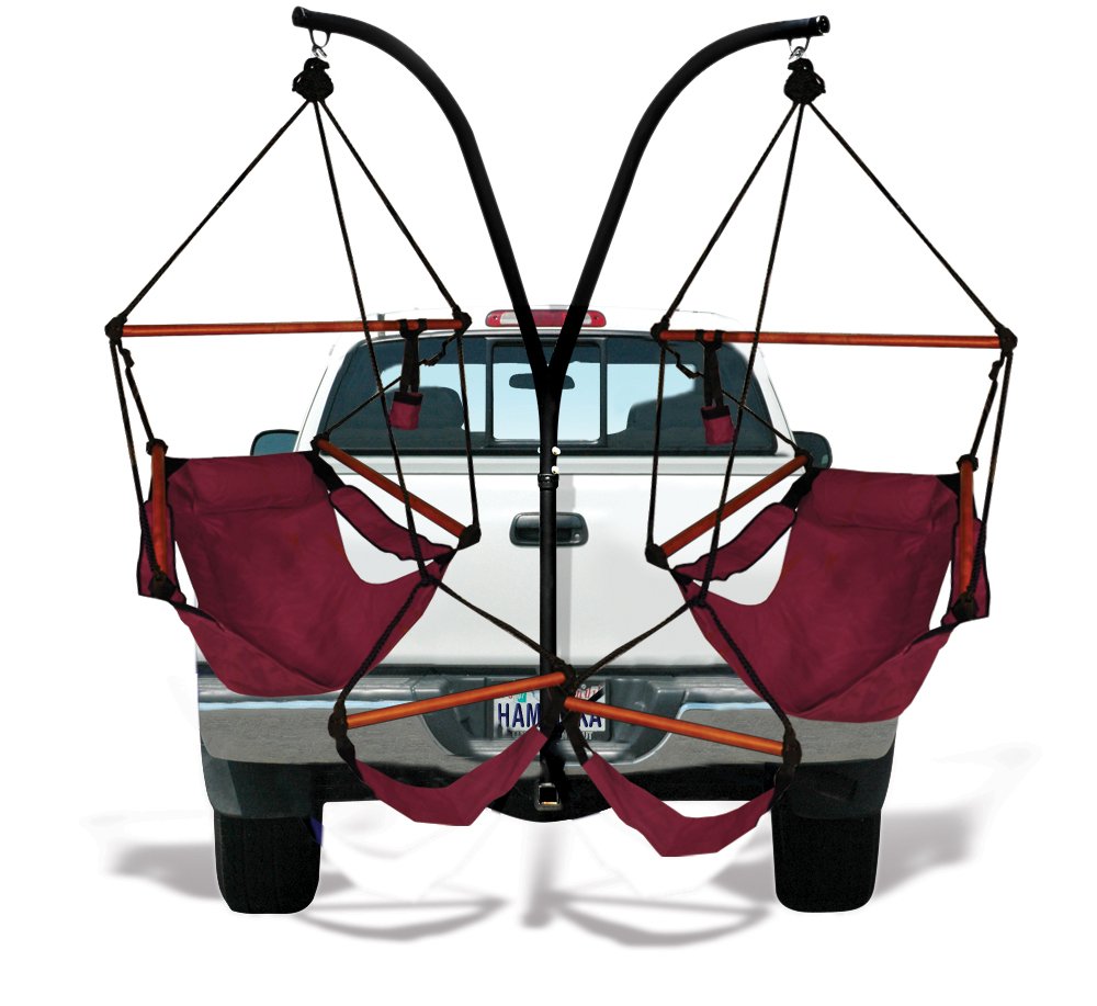 Hammaka Trailer Hitch Stand & 2-Person Camping Chair Combo – Portable Outdoor Seating for Tailgating, Beach, Picnics & RV Travel