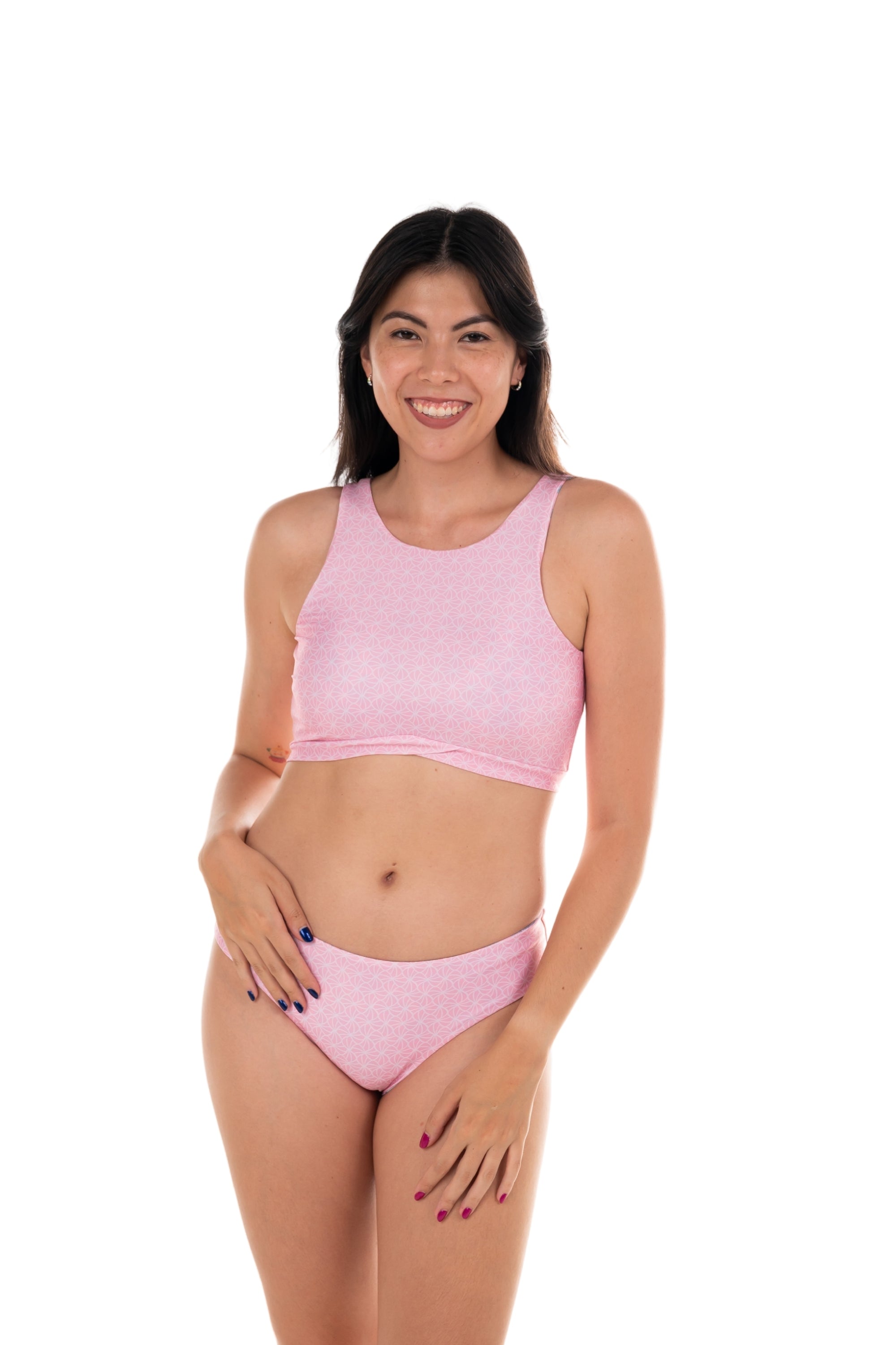 Juno High Neck Reversible Swim & Sport Top - Perfect for Swimming, Yoga, and Outdoor Activities