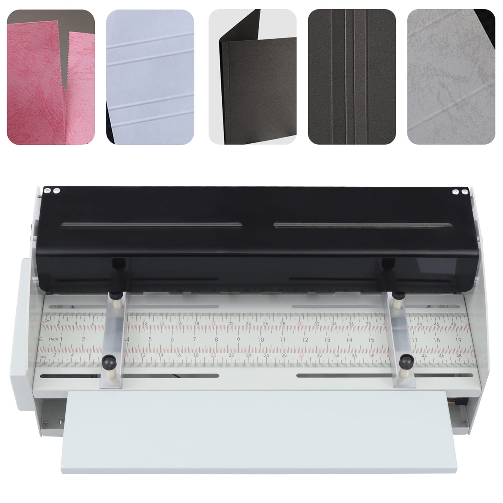 Electric Paper Creasing Machine 110V - 3-in-1 Card Scorer, Perforator & Cutter | Heavy Duty Steel Construction | Perfect for DIY Greeting Cards, Invitations & Craft Projects (Model QY-H500)