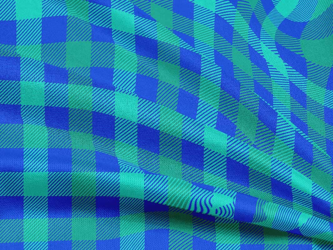 oneOone Rayon Yellow Check Printed Fabric by The Yard - 56 Inch Wide for DIY Clothing, Dresses, Skirts & Home Decor Sewing Supplies | Soft & Lightweight Material