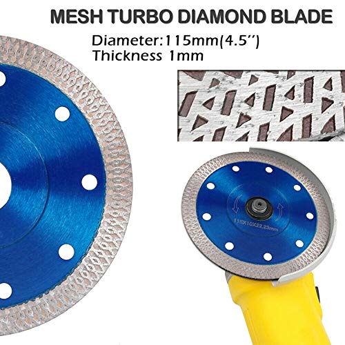 125mm Turbo Diamond Saw Blade for Angle Grinder - Premium Porcelain, Ceramic, Granite & Marble Cutting Disc (105/115/125mm Options) - Perfect for Tile Installation, Masonry Work & DIY Home Renovation Projects