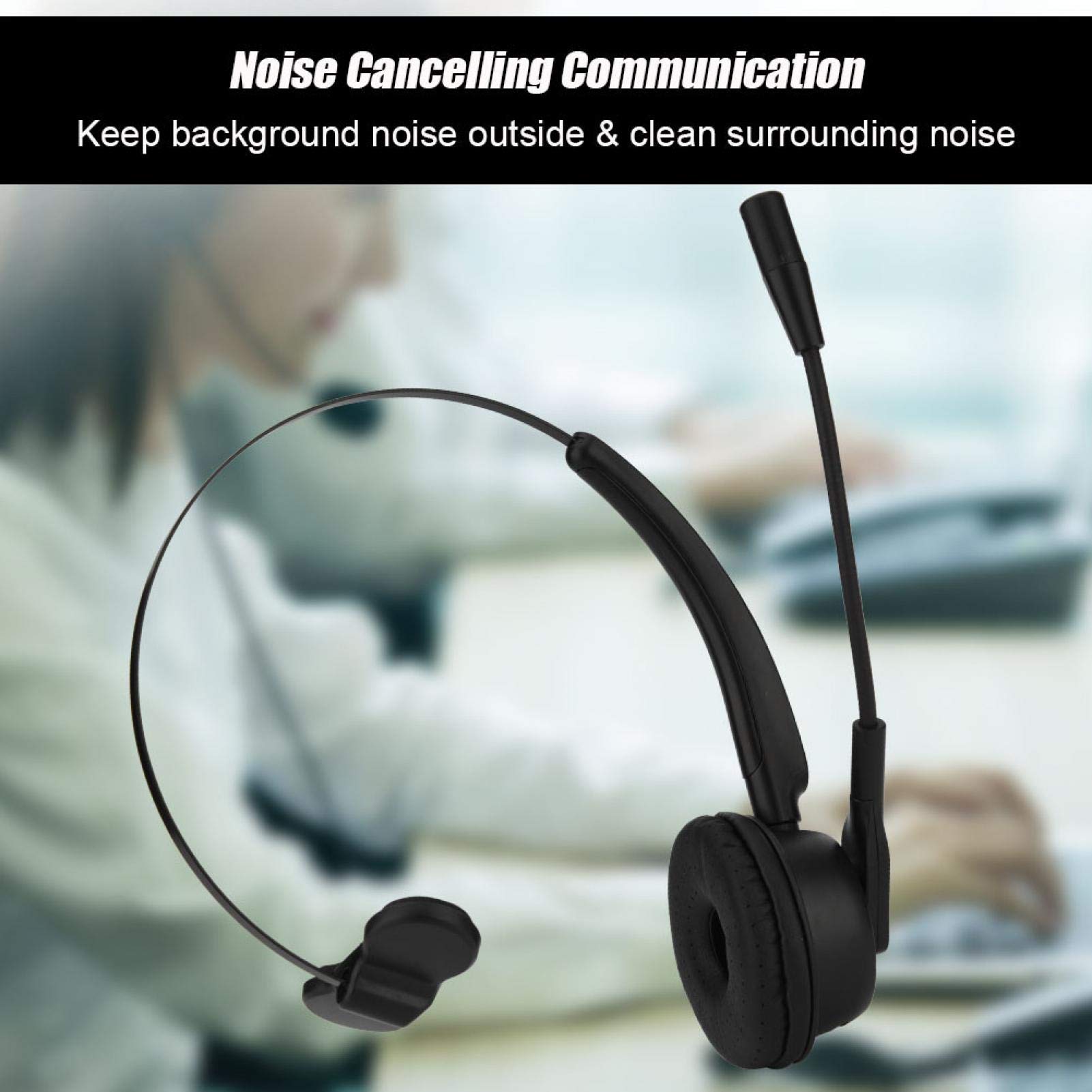 Socobeta Bluetooth Headset with Noise Cancelling - 12 Hours Talk Time Wireless Headphones for Call Center, Office & Remote Work | Comfortable Over-Ear Design for Long Calls