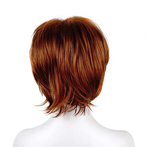 Stylish Short Layered Shaggy Synthetic Wig with Bangs for Women - Perfect for Cosplay, Halloween & Daily Fashion Looks