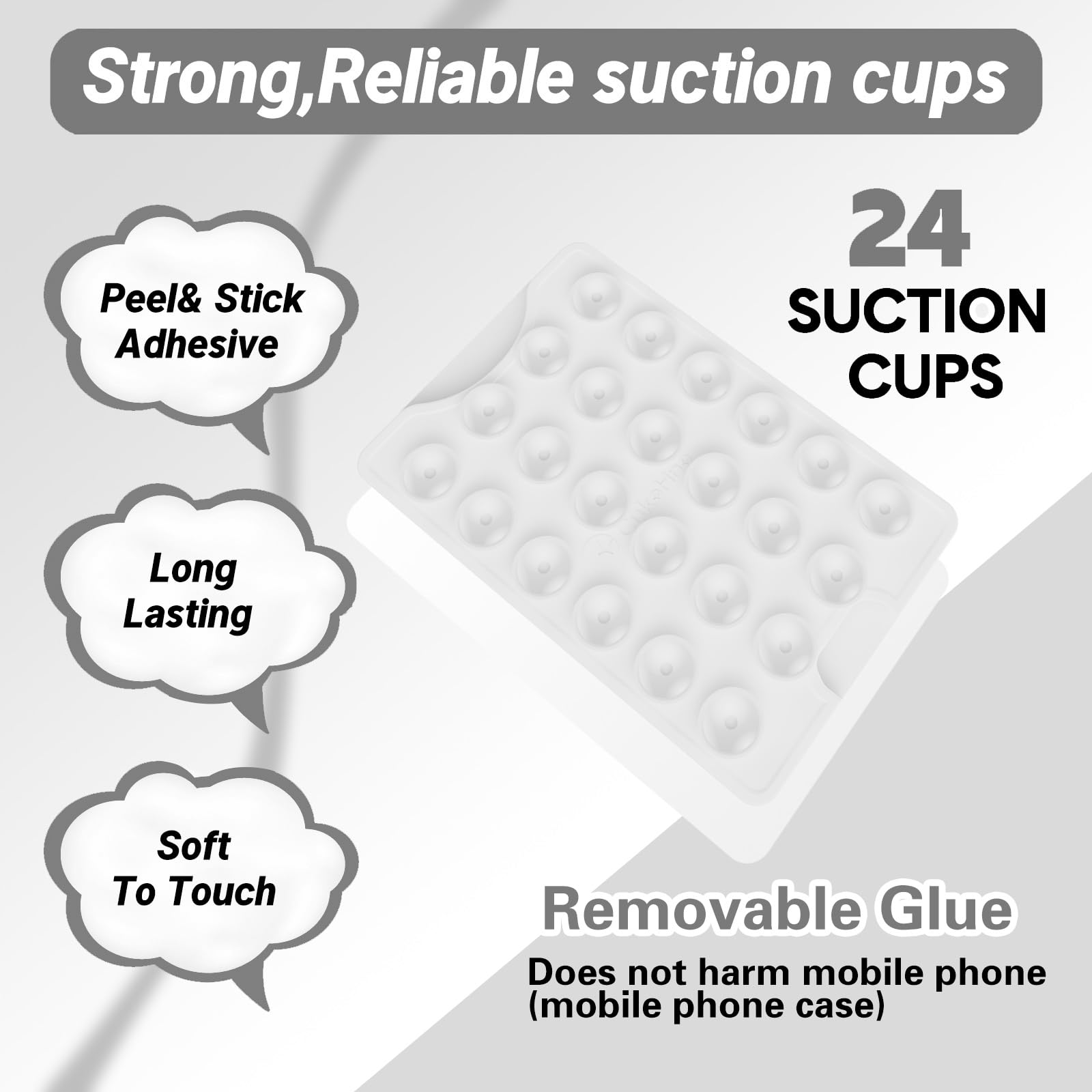 Suction Phone Card Holder - Adhesive Mount Wallet for 3 Cards | Transparent Phone Accessory for TikTok Videos, Selfies & Everyday Use