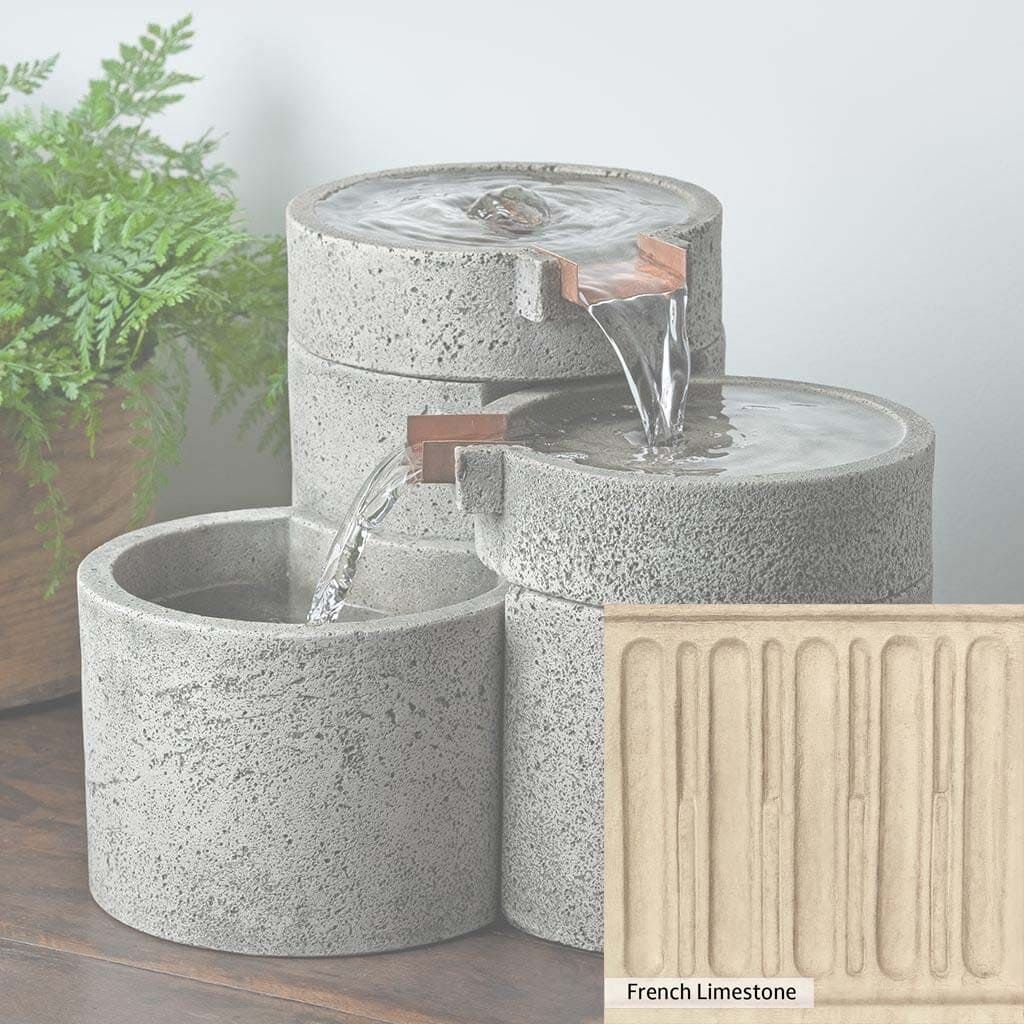 Campania International Venn Fountain - Outdoor Garden Water Fountain with LED Lights - Perfect for Patio, Yard, and Landscape Decor