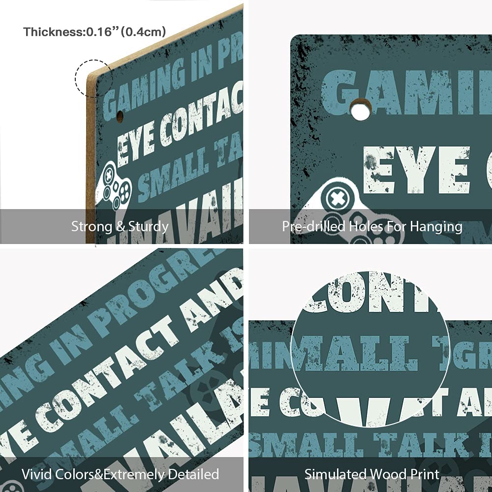 Funny Gaming Wall Sign - 10x5 Inches for Bedroom & Game Room Decor