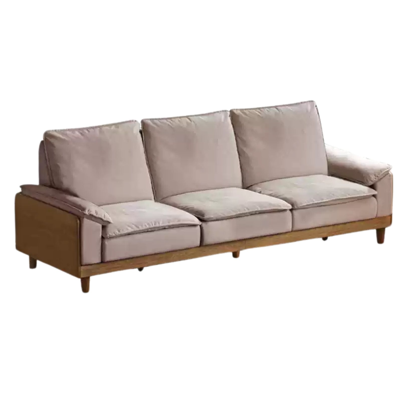 Solid Oak Wood Straight Sofa - Modern & Durable Hardwood Sofa for Living Room, Office, or Lounge - Perfect for Home Decor and Comfortable Seating