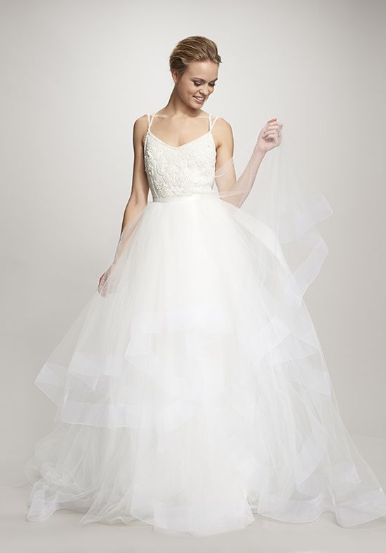 Theia Irina 890219 Elegant Lace Wedding Dress with Long Train - Perfect for Bridal Ceremony, Formal Events & Romantic Photos