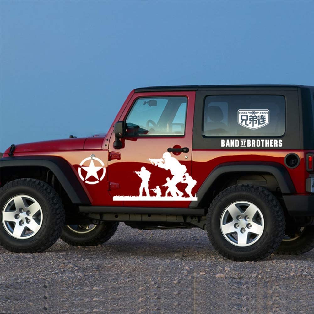 US Army Veteran Car Decals - Patriotic Infantry Stickers for Cars, Waterproof Vinyl Bumper, Door, Window & Hood Decals - Durable Race Car Stickers in White - Perfect for Military Support, Vehicle Customization & Auto Enthusiasts