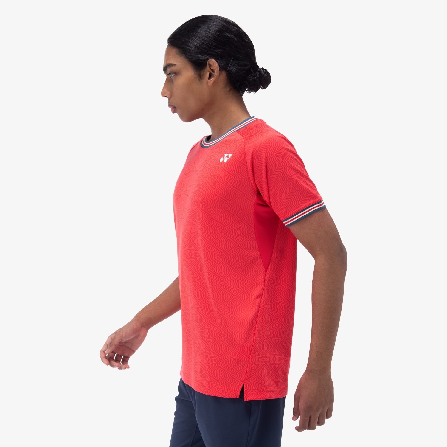 Yonex Men's Tennis Shirt 10578 - Breathable Quick-Dry Performance Top for Sports & Training (Pearl Red) - Ideal for Tennis, Gym Workouts & Outdoor Activities