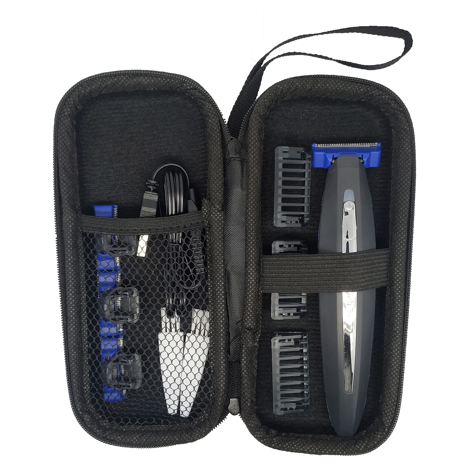 INVODA 2-Pack Replacement Razor Heads for Micro Touch Solo Trimmer - Includes 1 Shaver & EVA Travel Case - Perfect for Beard Trimming, Grooming Kits & Travel Accessories