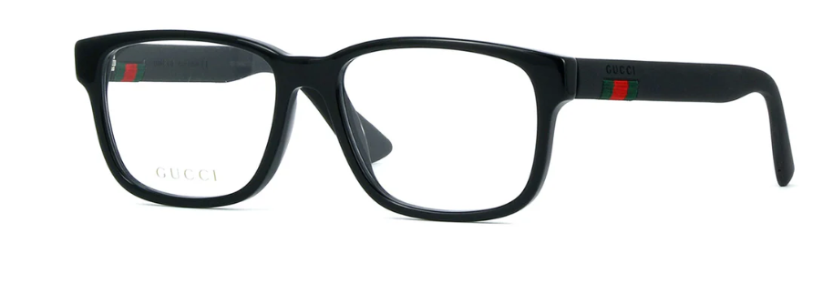 Gucci GG0011O 001 Black Rectangle Men's Eyeglasses - Premium Designer Glasses for Men, UV Protection, Lightweight Frame | Perfect for Work, Driving & Fashion Accessories