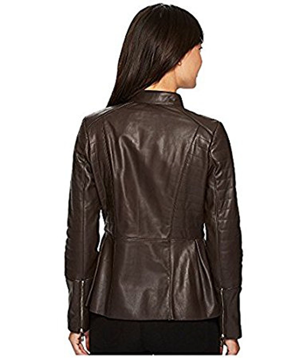 SID Women's Dark Brown Lambskin Leather Biker Jacket - Stylish Motorcycle Jacket for Women, Perfect for Riding, Casual Outfits & Night Out