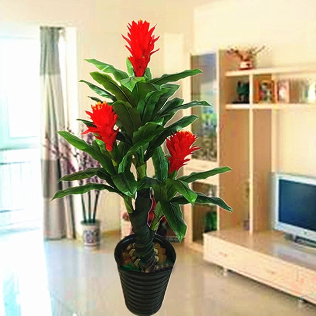 Modern Fake Potted Plants - Artificial Lucky Fortune Flowers Decor, Simple Faux Greenery for Home & Office, Living Room Simulation Tree Housewarming Gift (Set of 3) - Perfect for Home Decor, Wedding Centerpieces & Office Desk Plants
