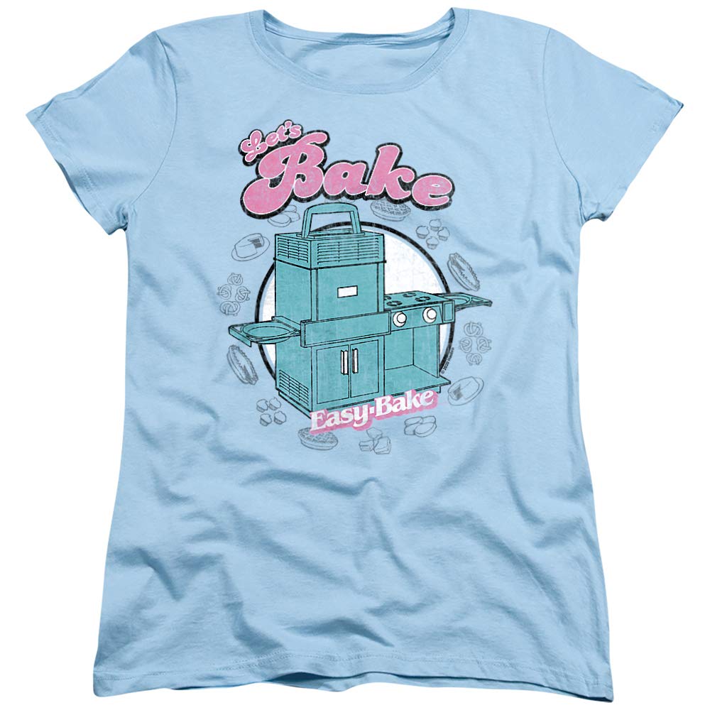 Easy Bake Oven Lets Bake Women's T-Shirt | Fun Baking Themed Graphic Tee for Women | Perfect for Baking Enthusiasts, Gift Ideas & Casual Wear