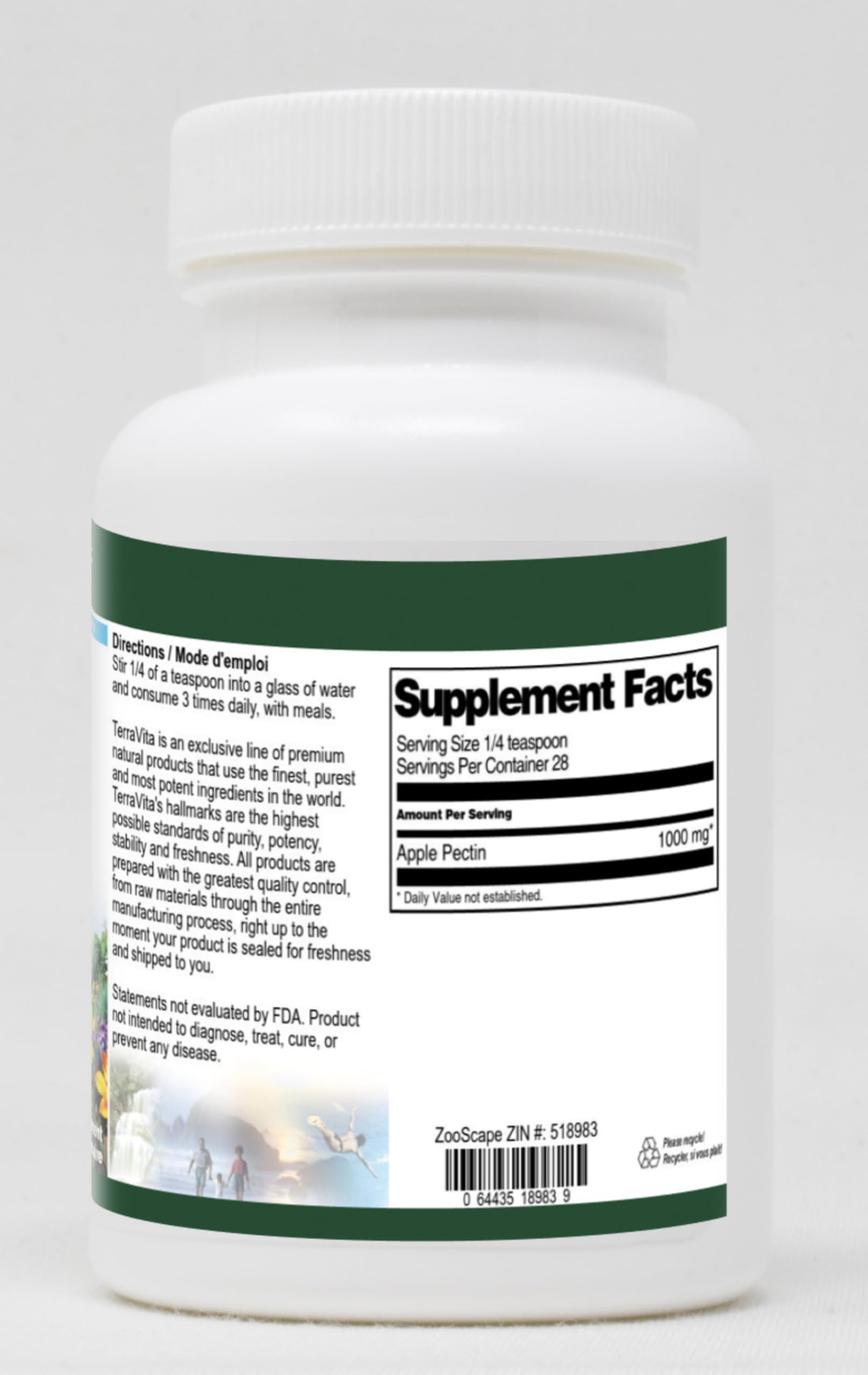 Apple Pectin Powder 1 oz (2 Pack) - Natural Soluble Fiber Supplement for Digestive Health - Perfect for Jams, Smoothies & Baking