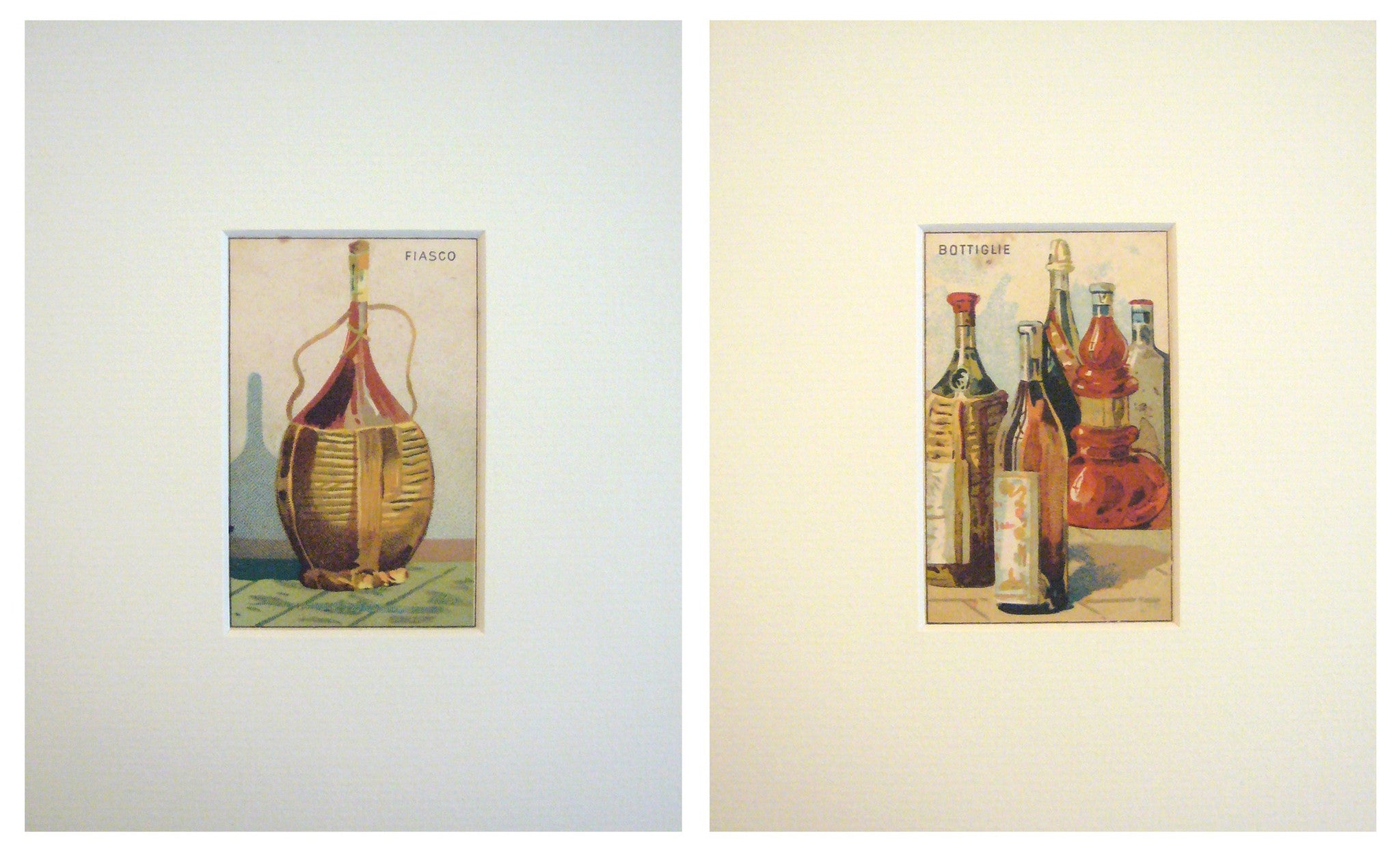 Vintage 1910s Italian Art Nouveau Trade Cards & Bottles Set of 2 - Antique Advertising Collectibles for Home Decor & Gift Giving