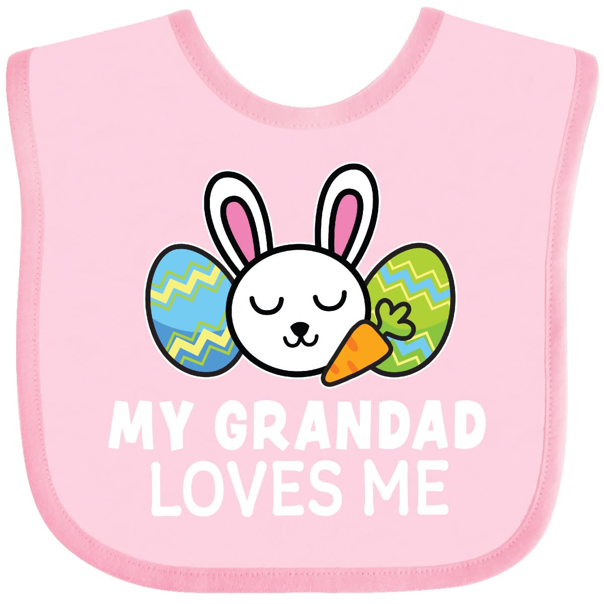 My Grandad Loves Me Bunny Easter Bib - Cute Baby Feeding Accessory