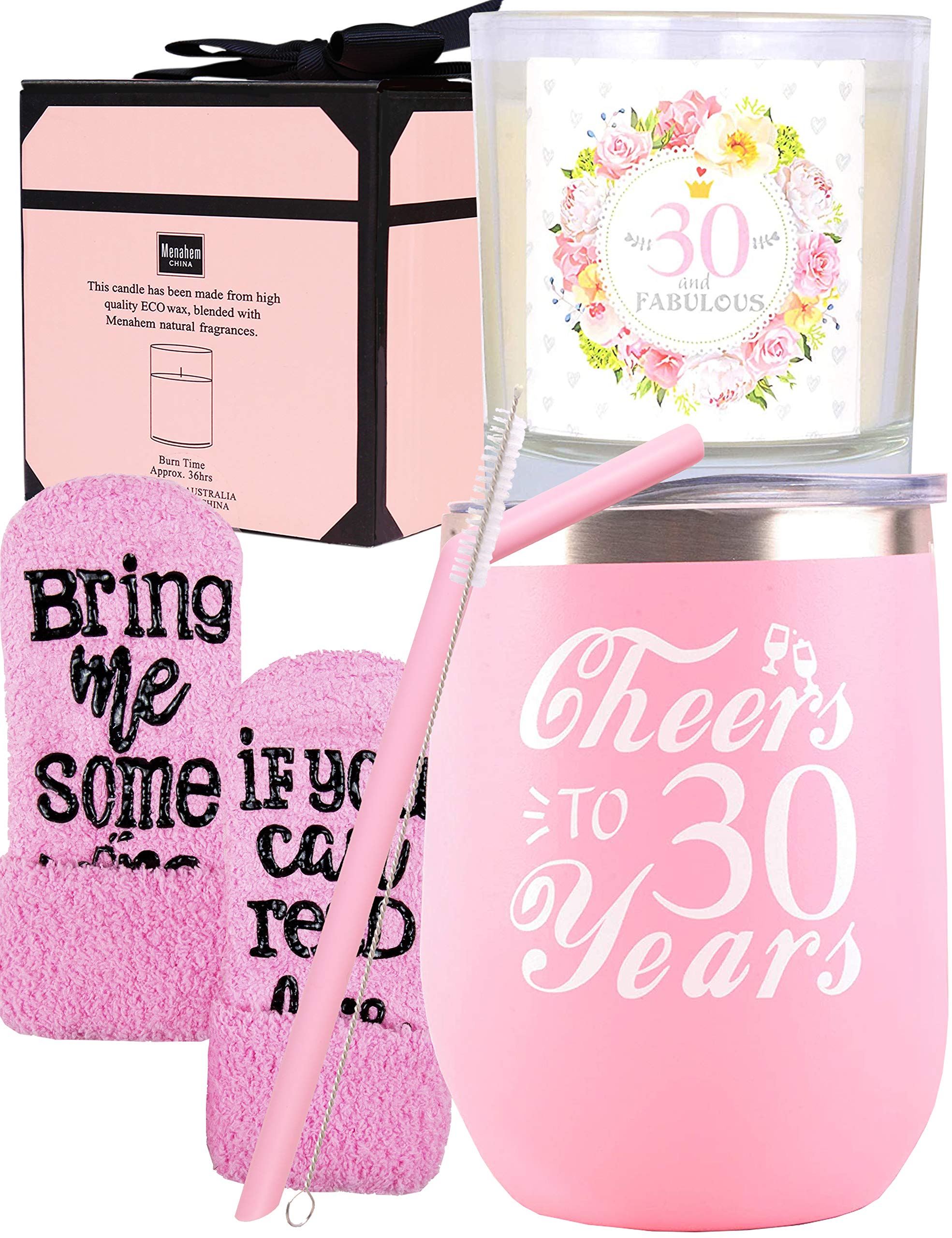 MEANT2TOBE 30th Birthday Gifts for Women - Insulated Tumbler Cup with Straw & Lid, Personalized 30 Year Old Birthday Present - Perfect for Office, Home Decor & Milestone Celebrations