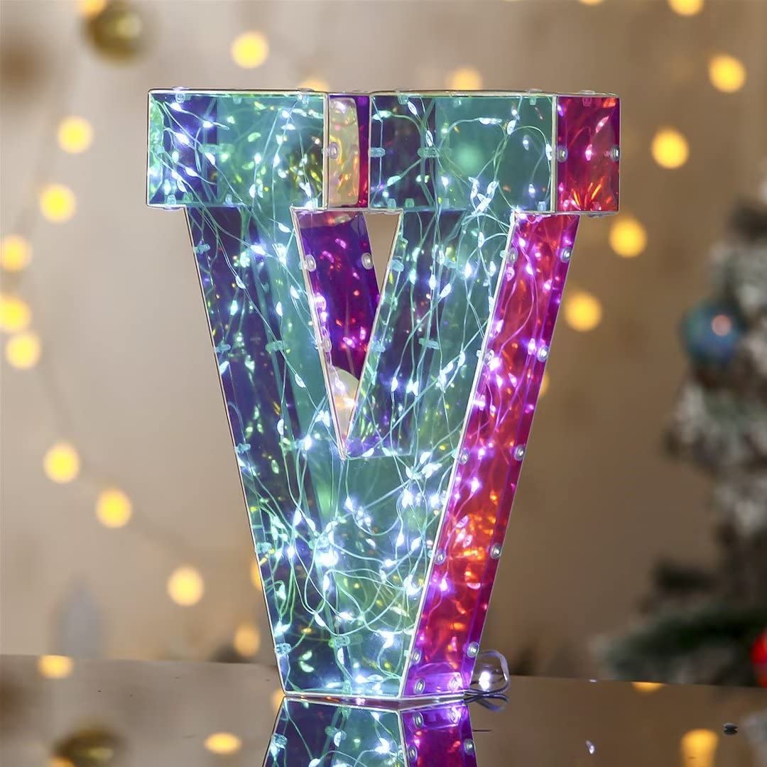 LED Light Up Letters - Marquee Letter & Number Signs with 100 Light Beads - 9.84 Inch Battery/USB Powered - Perfect for Birthday Parties, Weddings, Bar Decorations & Home Events