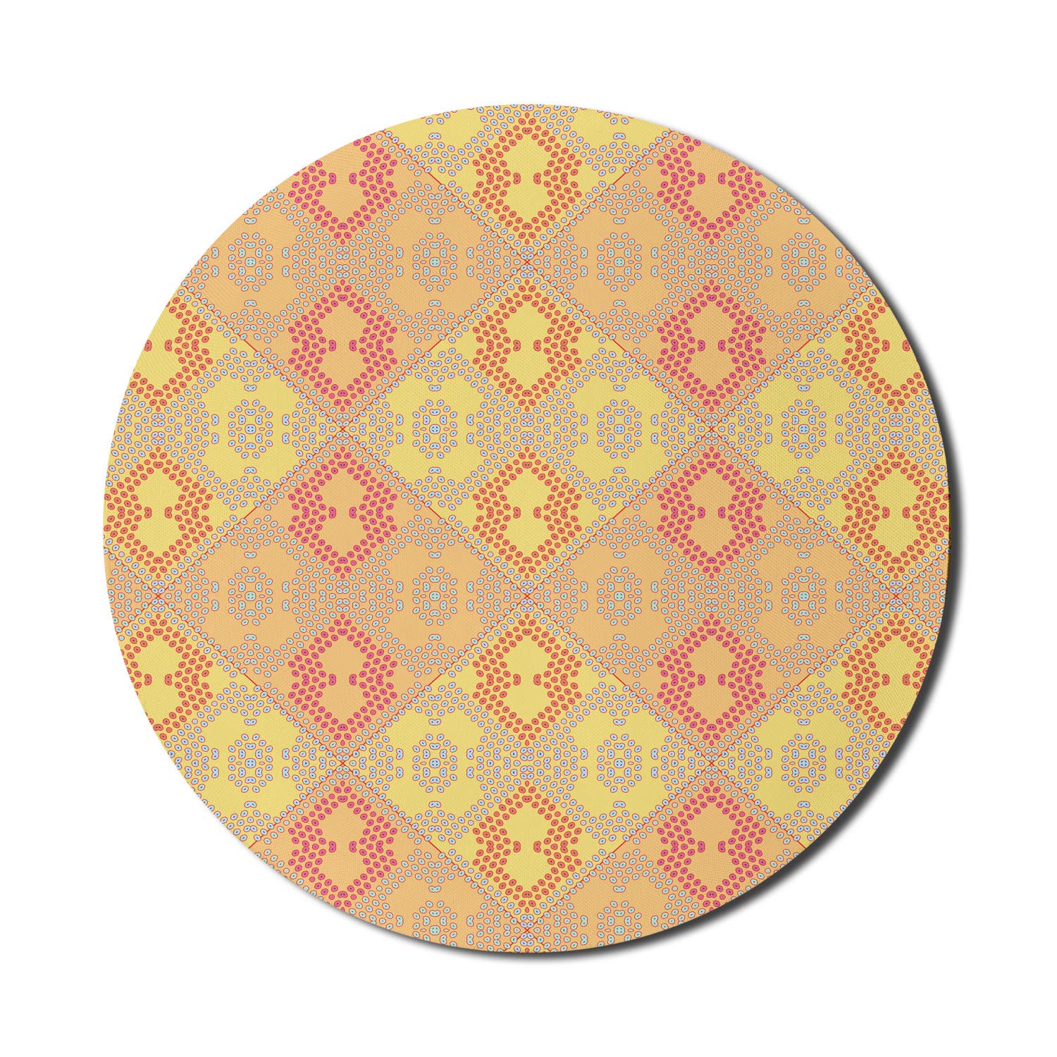 Ambesonne Tribal Round Non-Slip Rubber Gaming Mouse Pad - 8