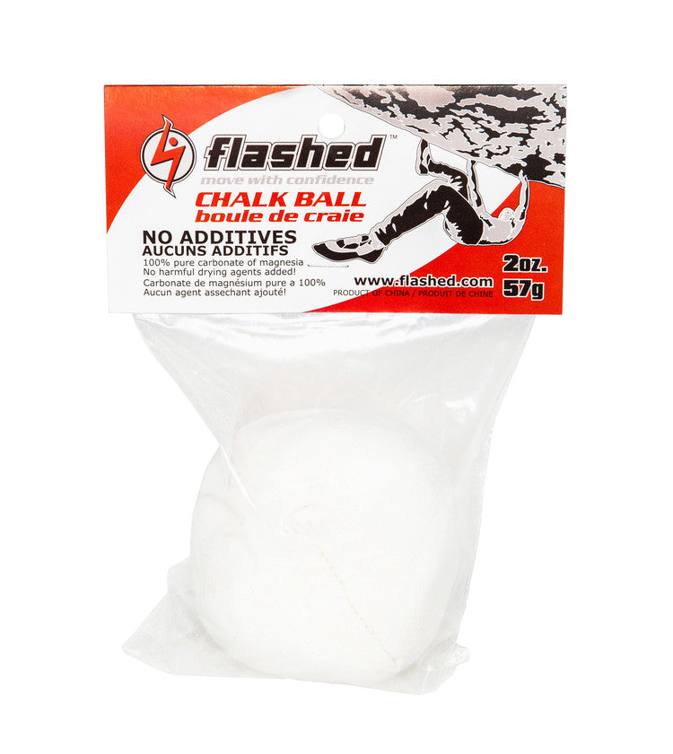 Flashed Chalk Ball 57g - Premium Gymnastics & Rock Climbing Chalk for Better Grip - Ideal for Weightlifting, Bouldering & Workout Training
