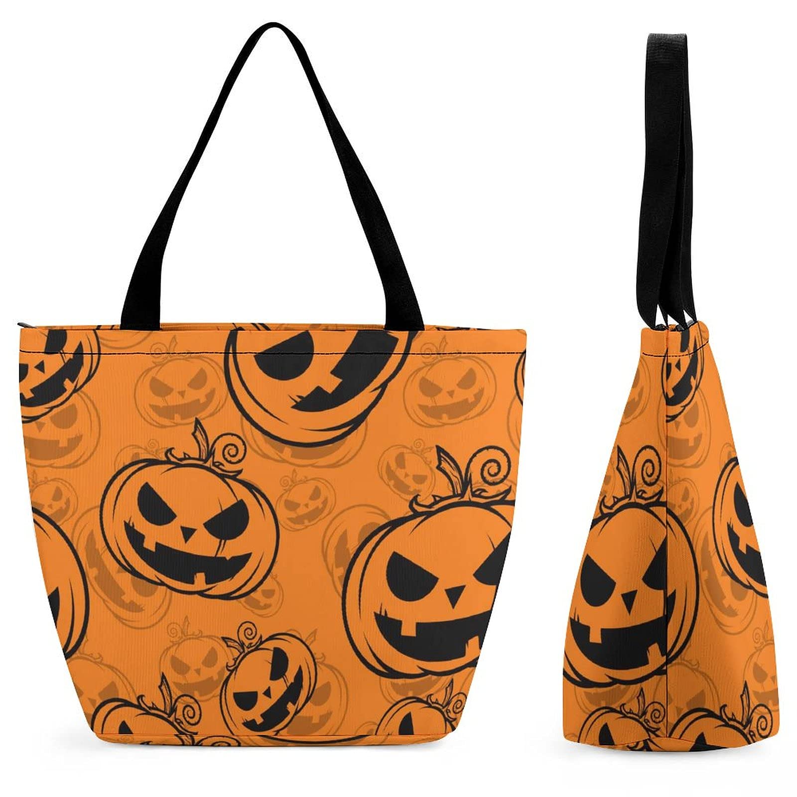 Stylish Women's Pumpkin Tote Bag - Fashionable Shoulder Bag for Shopping, Work & Travel | Durable & Spacious Handbag for Everyday Use