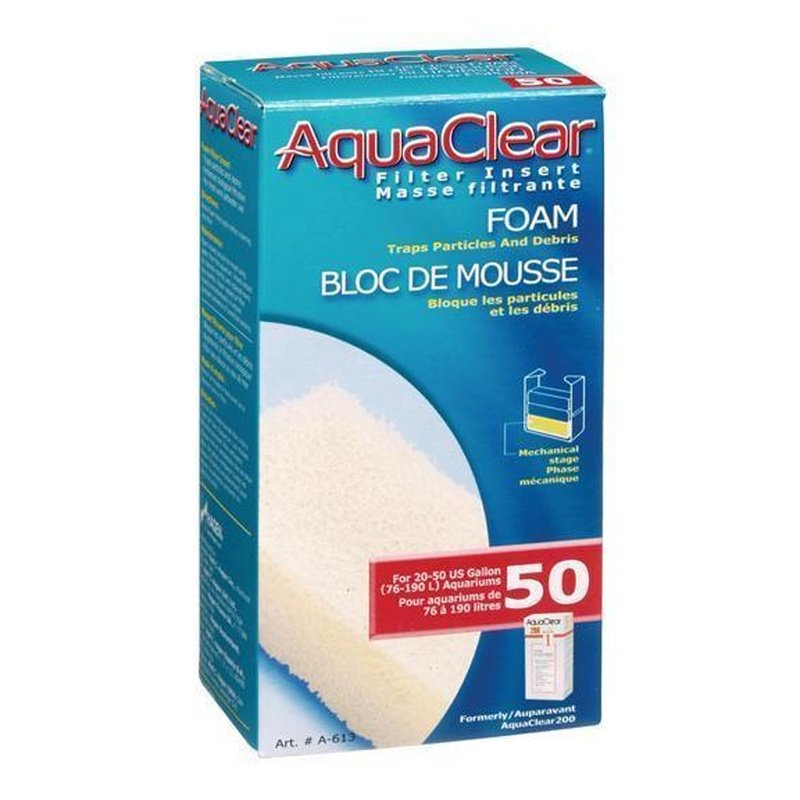 AquaClear 50 Foam Filter Insert - High Performance Aquarium Filter Media for Fish Tanks - Perfect for Freshwater & Saltwater Aquariums, Pond Filters, and Aquatic Habitats
