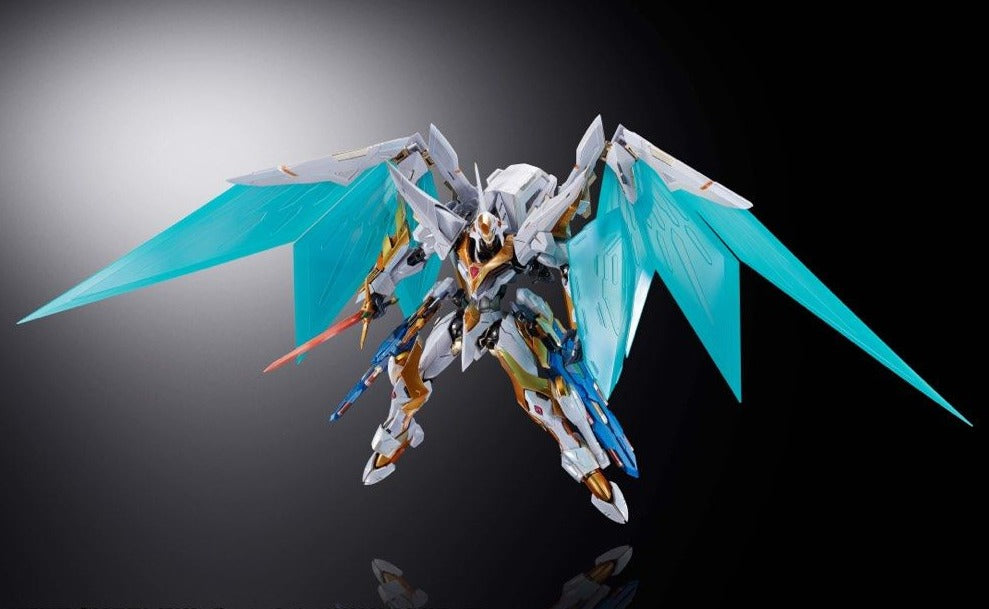Bandai Metal Build Dragon Scale Code Geass: Lelouch of the Rebellion Z-01Z Lancelot Albion Collectible Action Figure - Anime Model Kit for Display & Gifts