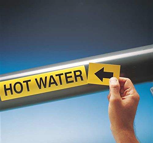 2 Inch Pipe Marker for Compressed Air Lines - Durable Identification Labels for Industrial Plumbing, HVAC Systems & Gas Pipe Safety