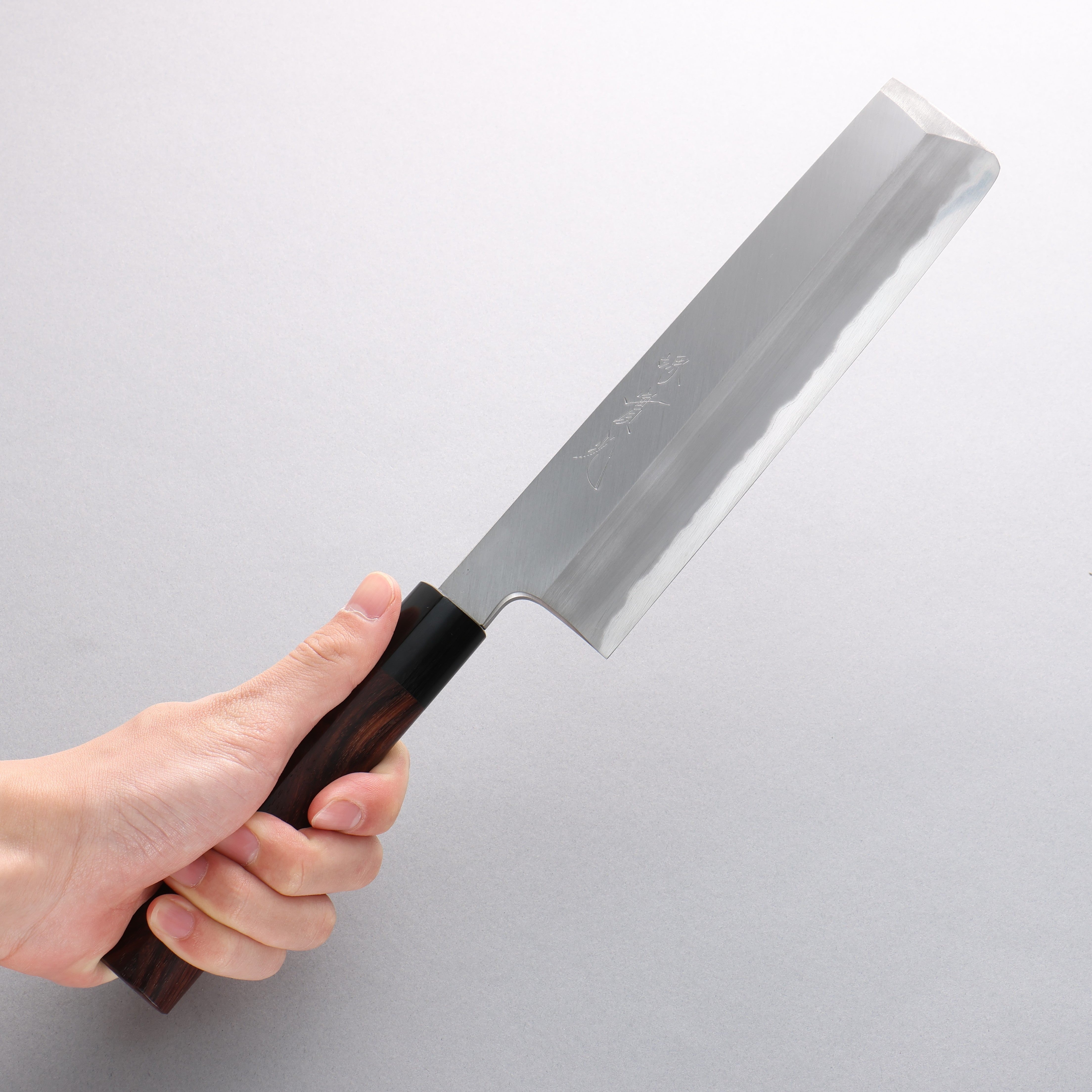 Premium Jikko White Steel No.2 Usuba 210mm Japanese Chef Knife with Shitan Handle - Professional Sushi & Vegetable Cutting Tool for Home & Restaurant Use