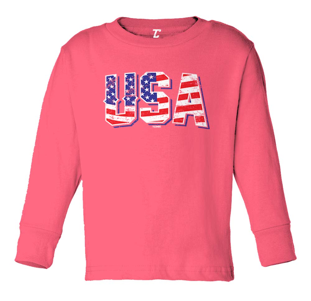 Patriotic USA Flag Cotton Jersey T-Shirt for Babies & Toddlers - Soft American-Themed Infant Tee for 4th of July, Memorial Day & Everyday Wear