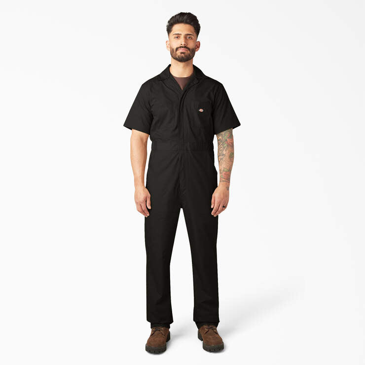 Dickies Men's Short Sleeve Coveralls - Durable Work Jumpsuit for Mechanics, Painters & DIY Projects - Ideal for Workshop, Construction & Home Repairs