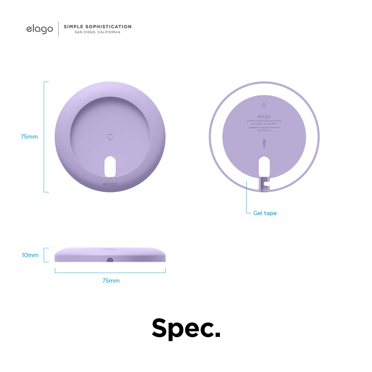 elago MagSafe Charging Pad for iPhone 16/15/14/13/12 & AirPods 3/4/Pro - Magnetic Wireless Charger Stand with Anti-Slip Design (Lavender) | Perfect for Nightstand, Office Desk & Car Dashboard | Magsafe Charger Sold Separately