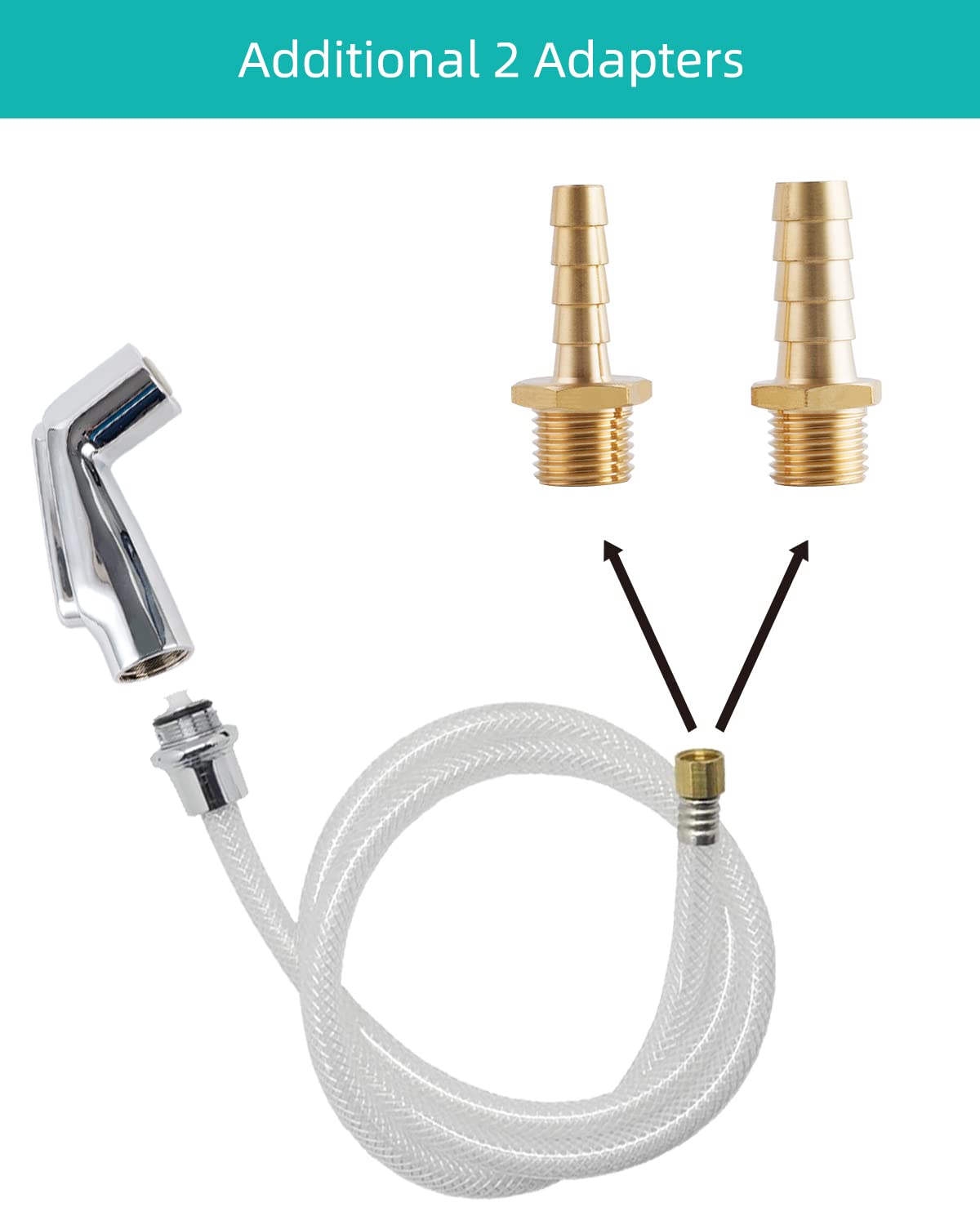 Hygie Rinse Universal Kitchen Sink Sprayer Attachment with Hose and Holder Set - Chrome Finish Side Spray Head Replacement for Moen & Delta Faucets | Perfect for Washing Dishes, Cleaning Vegetables, and Rinsing Sinks