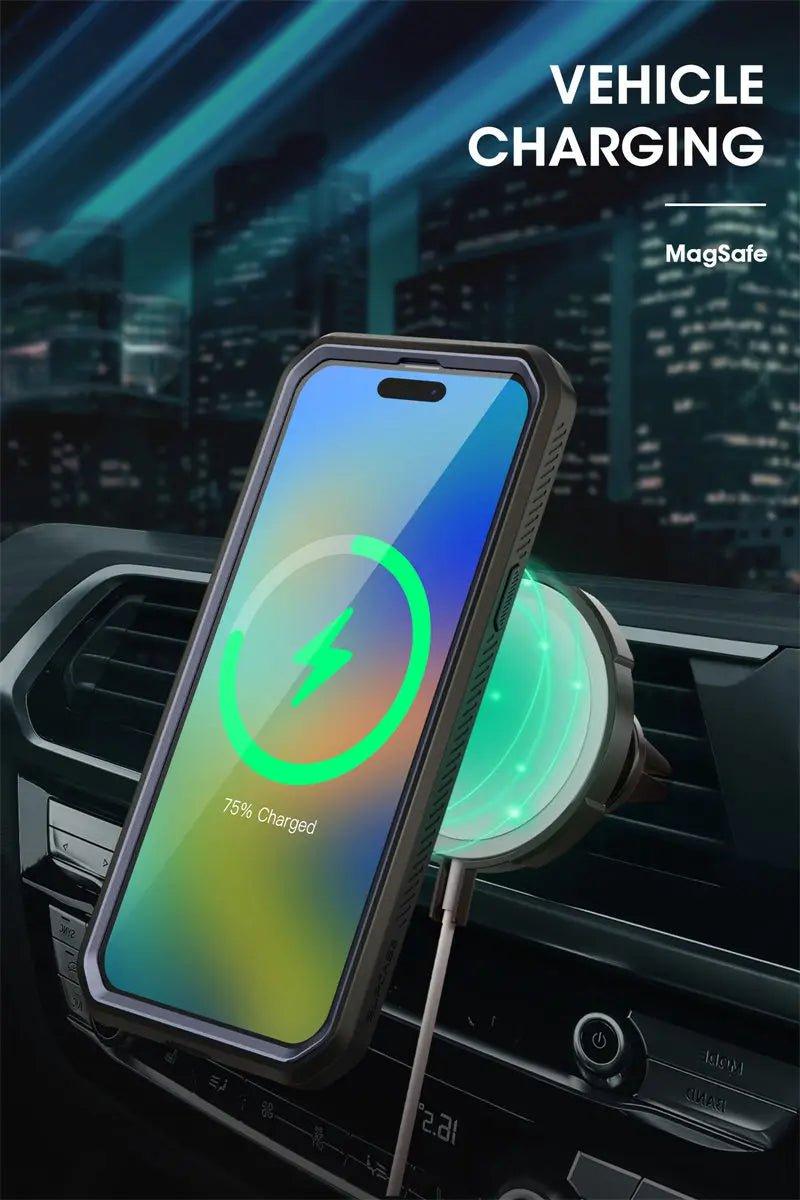 iPhone 15 Pro SUPCASE UB Pro Mag Full Body Protective Case with Magnetic Compatibility - Perfect for Outdoor Adventures, Work & Daily Use