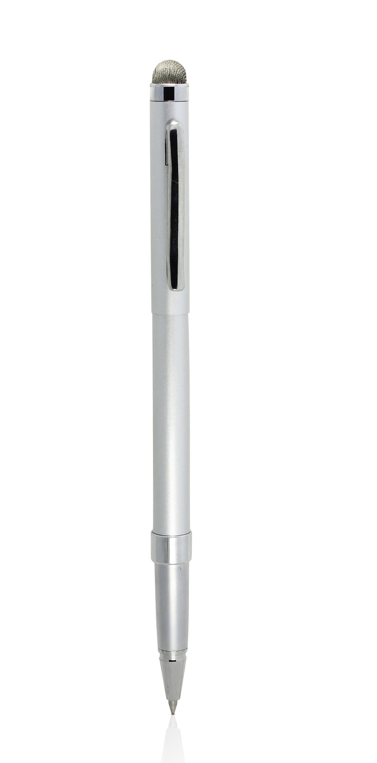 Premium 3-in-1 Stylus Pen for iPad Pro/Air/Mini, iPhone X/8/8 Plus, Galaxy S8/S8 Plus/Note 8 & All Touchscreen Devices - Silver | Perfect for Drawing, Note-Taking & Digital Signatures