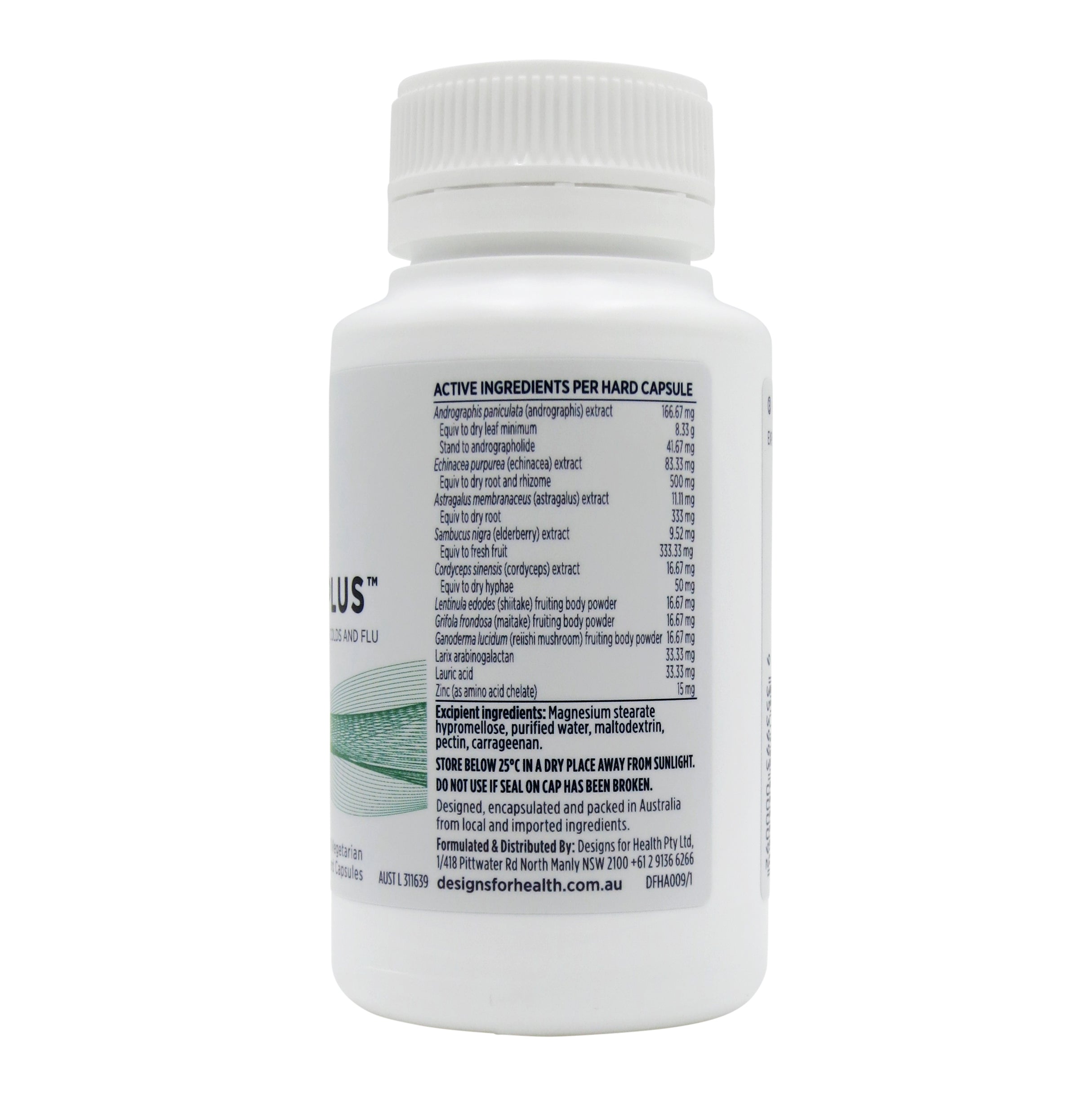 Designs For Health Immunitone Plus - Immune System Support Supplement with Echinacea & Astragalus - Boosts Immunity for Cold & Flu Season, Travel & Daily Wellness