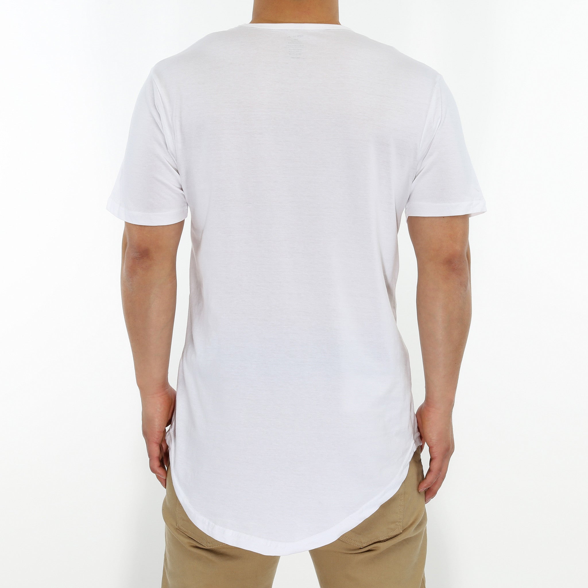 New Star Drop Tail Tee - Women's Fashion Oversized T-Shirt in White | Casual Wear, Street Style, Everyday Outfit