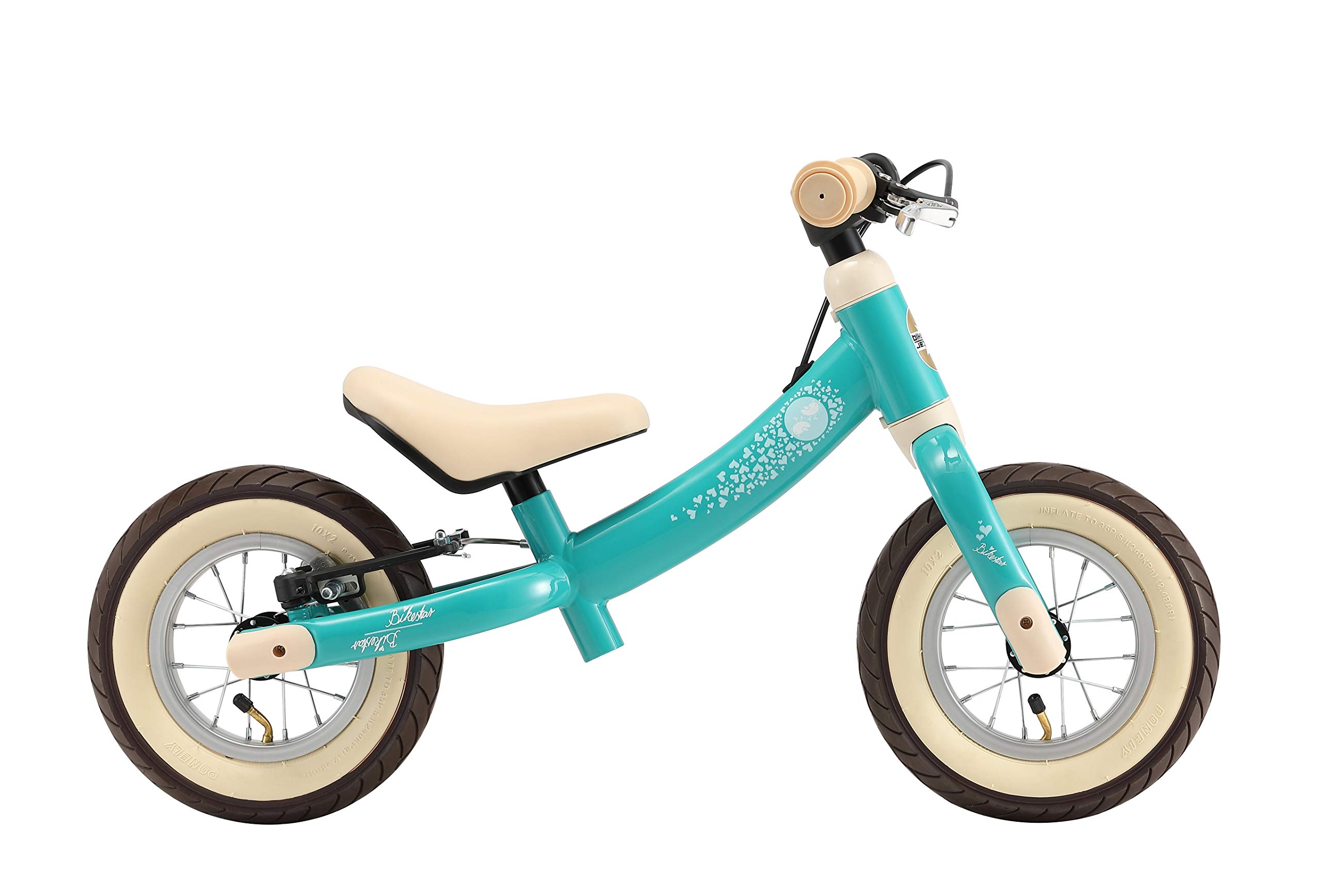 BIKESTAR 10 Inch Lightweight Kids Balance Bike with Air Tires & Brakes - First Running Bike for 2-5 Year Old Boys & Girls | Perfect for Toddler Outdoor Play, Park Rides & Learning to Ride