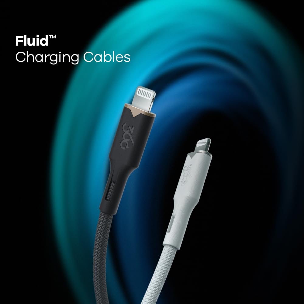 360 Electrical Fluid USB-C to Lightning Charger Cable 5ft - MFi Certified Fast Charging Cord for iPhone 14/13/12/11/X/8, iPad - Durable & Flexible for Home, Office, Car & Travel (Powder)