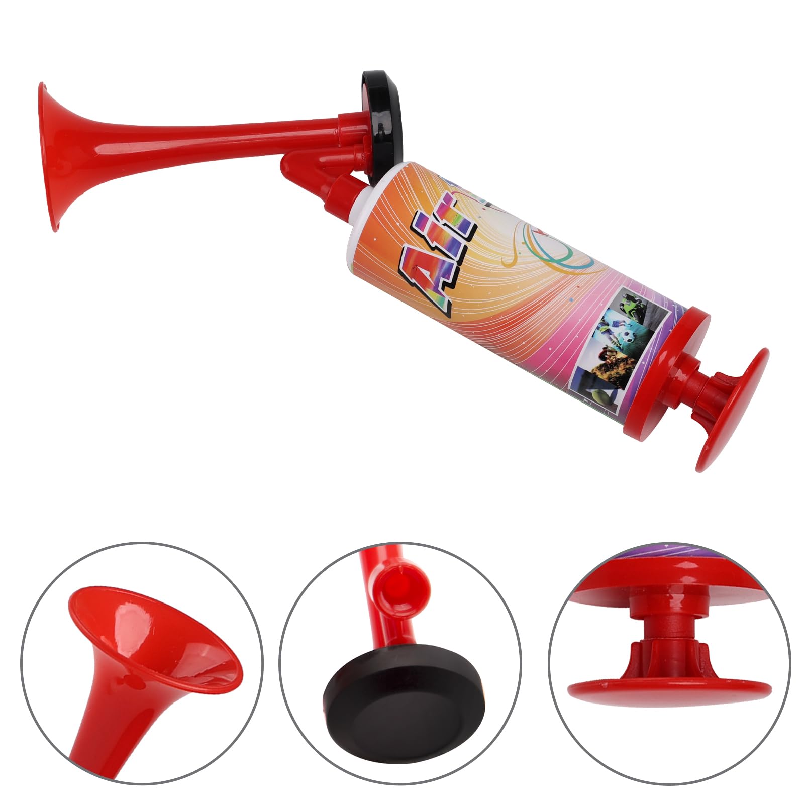5-Pack Mini Air Horn Hand Pump - Loud Noisemakers for Sporting Events, Parties, Celebrations & Goodie Bags - Fun Birthday Favors for Kids & Adults - Perfect for Football Games, New Year's Eve & Graduation Parties