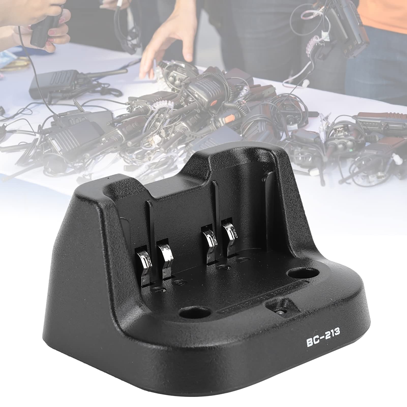 Rapid Desktop Charger BC-213 - Portable Handheld Battery Charger for IC-V88, IC-F1000, IC-F2000 Walkie Talkies (US Plug) | Fast Charging for Emergency, Construction & Outdoor Communication