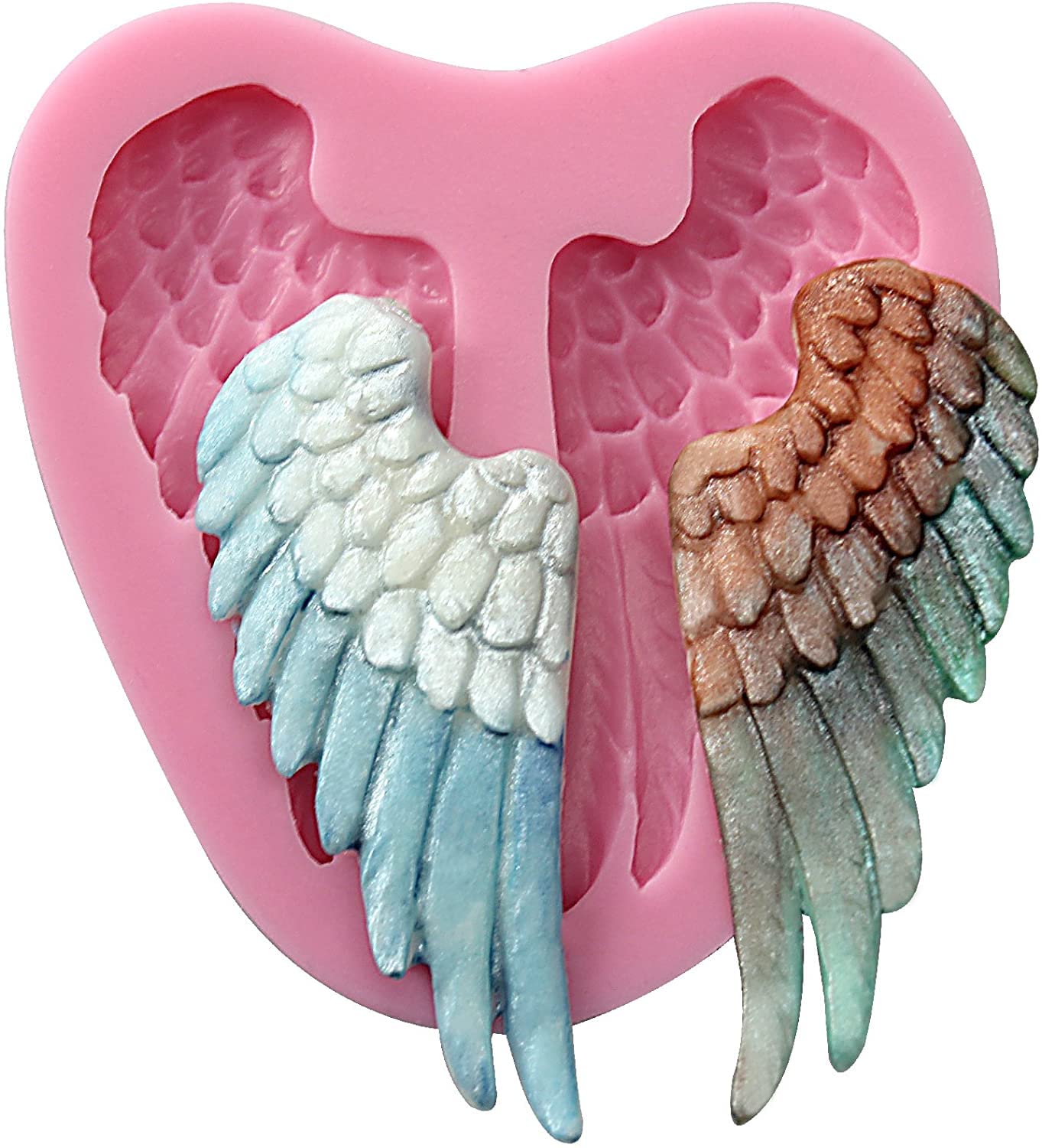 Angel Wings Silicone Mold for Baking - Chocolate, Cake, Jelly, Ice & Fondant - Reusable DIY Baking Accessories - Perfect for Birthday Cakes, Cupcakes, Wedding Desserts & Home Kitchen Decor