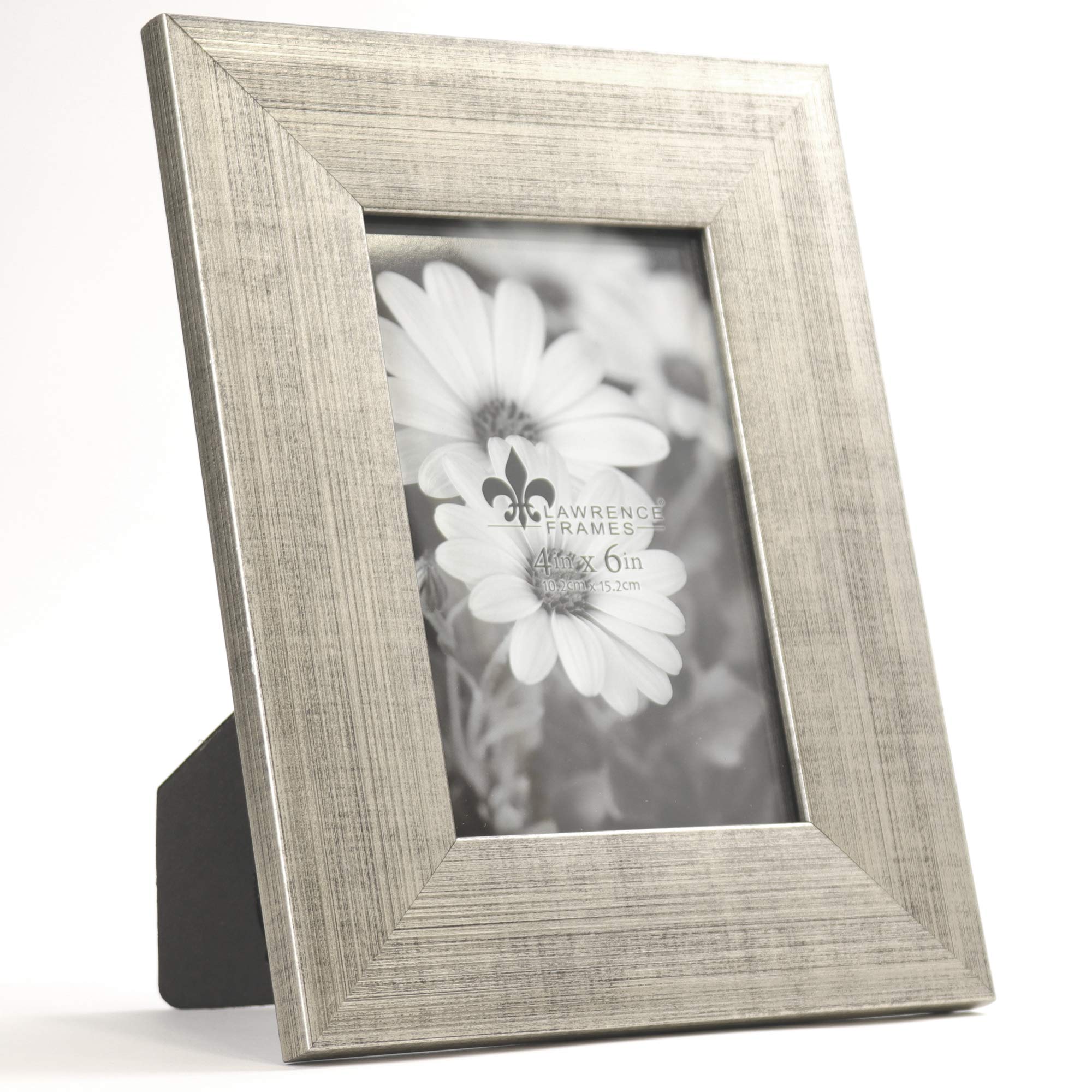 Lawrence Frames 4x6 Silver Picture Frame - Elegant Home Decor for Photos, Wall Display, and Gift Giving
