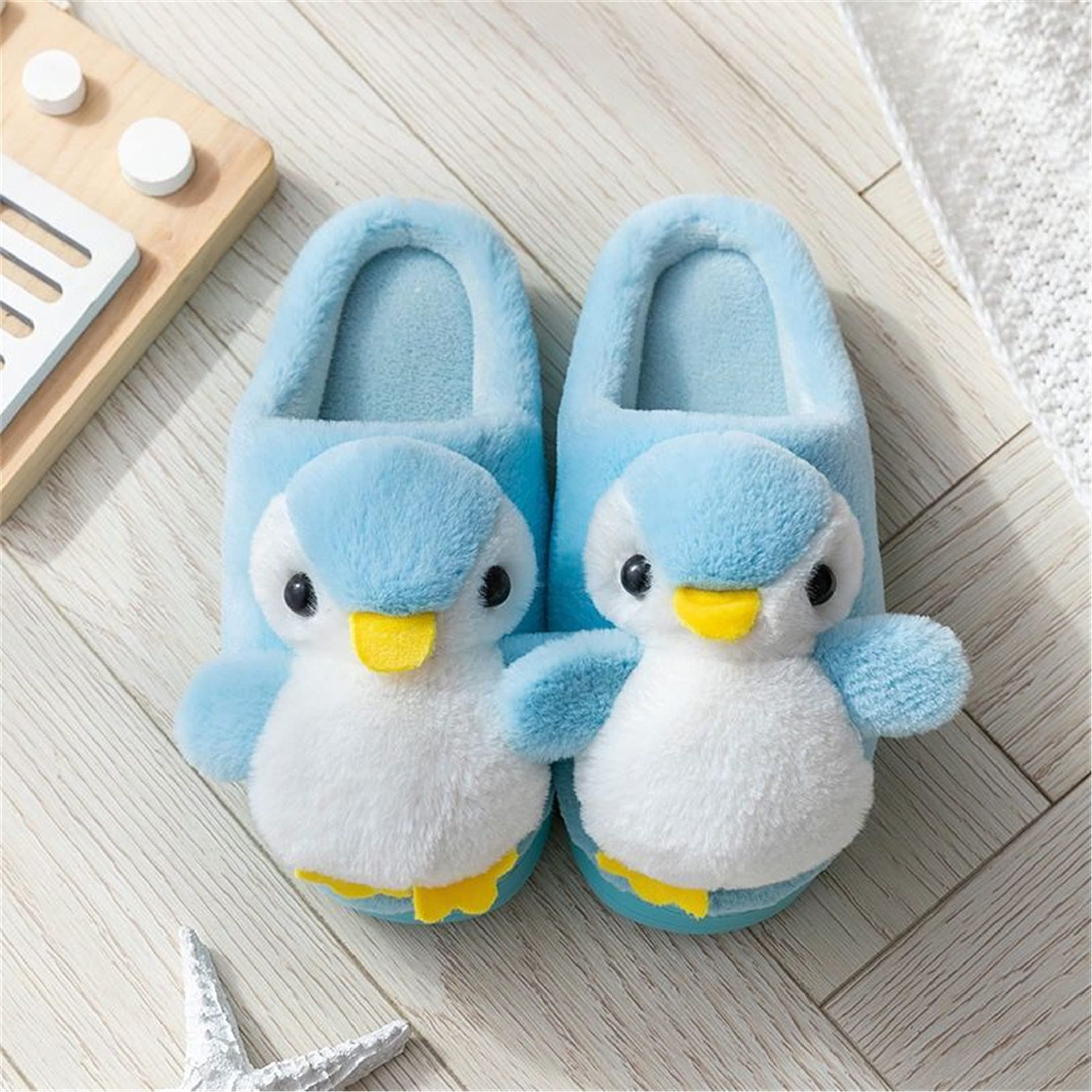 YILANLAN Women's Plush Winter Slippers - Cozy Animal Design Penguin House Shoes for Indoor Comfort & Warmth | Perfect for Home, Lounge & Cold Weather Wear