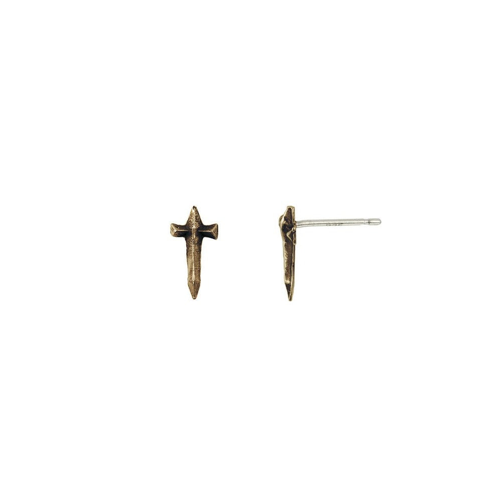 Gothic Dagger Symbol Stud Earrings for Women - Punk Rock Jewelry for Parties, Concerts & Halloween Costumes