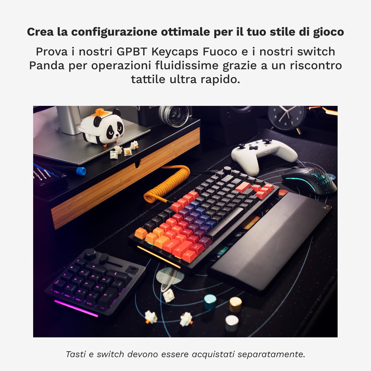 Glorious GMMK PRO 75% Modular Mechanical Gaming Keyboard - Barebone TKL (75% Layout), 1.5kg Aluminum Frame, Hot-Swappable 5-Pin Switches, RGB Backlit, ANSI US Layout - Black - Perfect for Esports, Streaming & Office Work