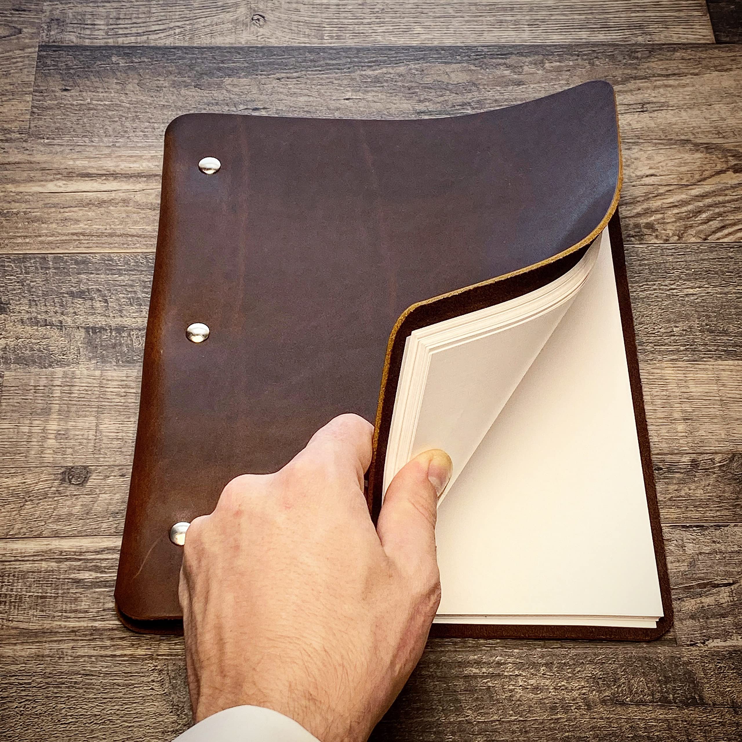 Premium Refillable Leather Binder - Murdy No.1 Bourbon Brown | Professional Organizer for Business, School & Office Documents | Durable A5 Notebook Cover with Customizable Inserts